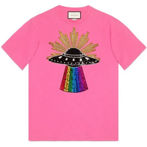 pink gucci shirt|gucci pink ufo t shirt.